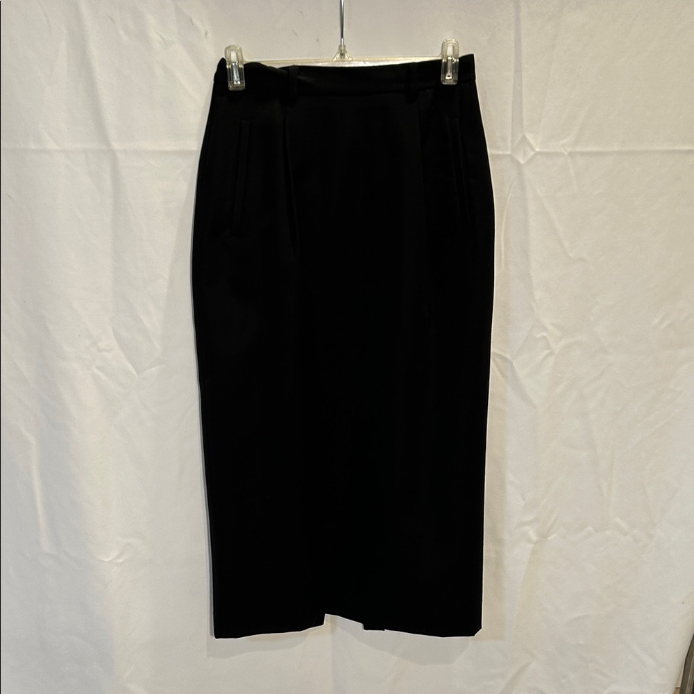 Black Wool Women's Pencil Skirt Size 6